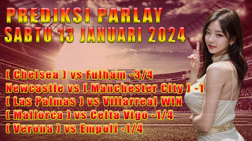PREDIKSI PARLAY WARUNGGOL SABTU 13 JANUARI 2024