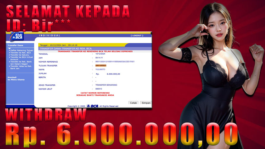 WARUNGGOL MAXWIN WILD WEST Rp. 6.000.000,00 ( LUNAS )