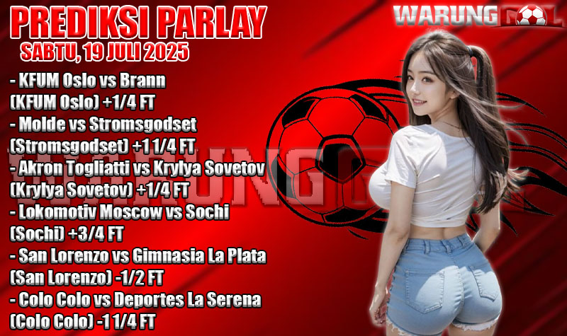 PREDIKSI PARLAY WARUNGGOL SABTU, 19 JULI 2025