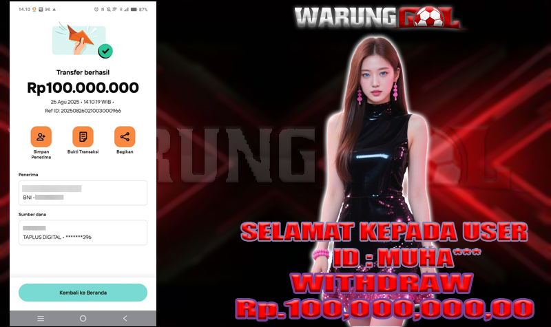 bukti kemenangan warunggol 26 AGUSTUS