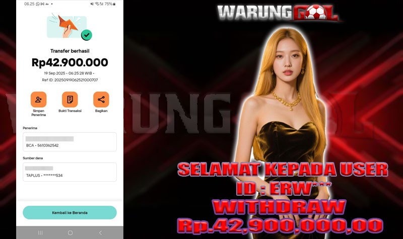 bukti kemenangan warunggol 19 SEPTEMBER