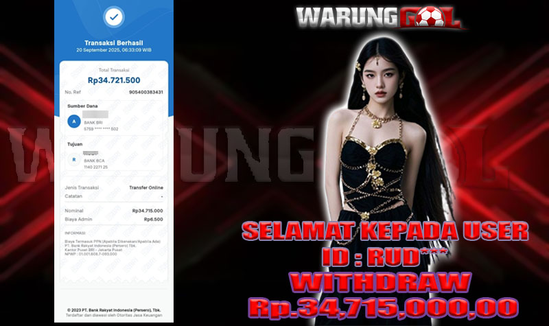 bukti kemenangan warunggol 20 SEPTEMBER