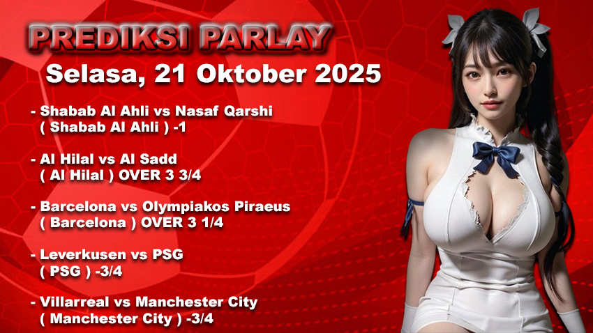 PREDIKSI PARLAY WARUNGGOL SELASA, 21 OKTOBER 2025