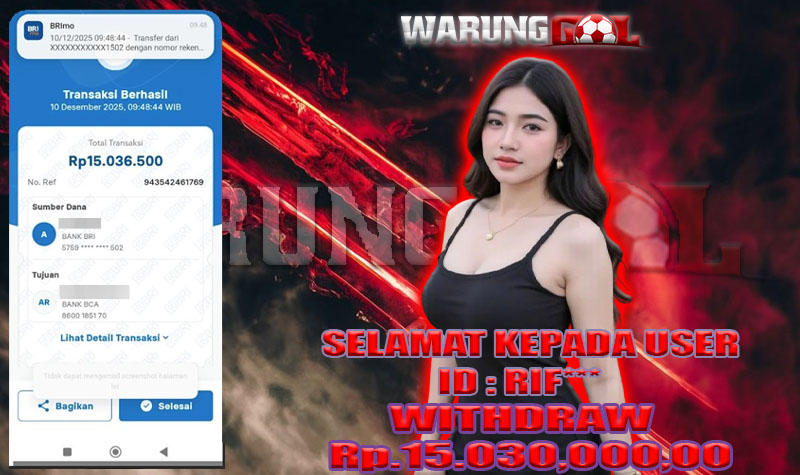 WARUNGGOL MAXWIN WILD BANDITO Rp.15.030.000,00 (LUNAS)